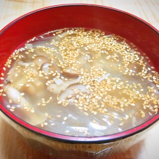 簡単！きのこの春雨スープ